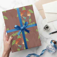 Retro Earth Day Wrapping Paper Roll Save Our Planet Sea Turtle Recycle Ocean Environment