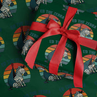Retro Ed the Zebra Meme Wrapping Paper Roll Funny Viral Escape Animal Helicopter Rescue - Wonder Print Shop