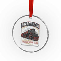 Retro Emblem Classic Steam Train Crystal Glass Ornament Locomotive Heritage Pride Legend of the Rails