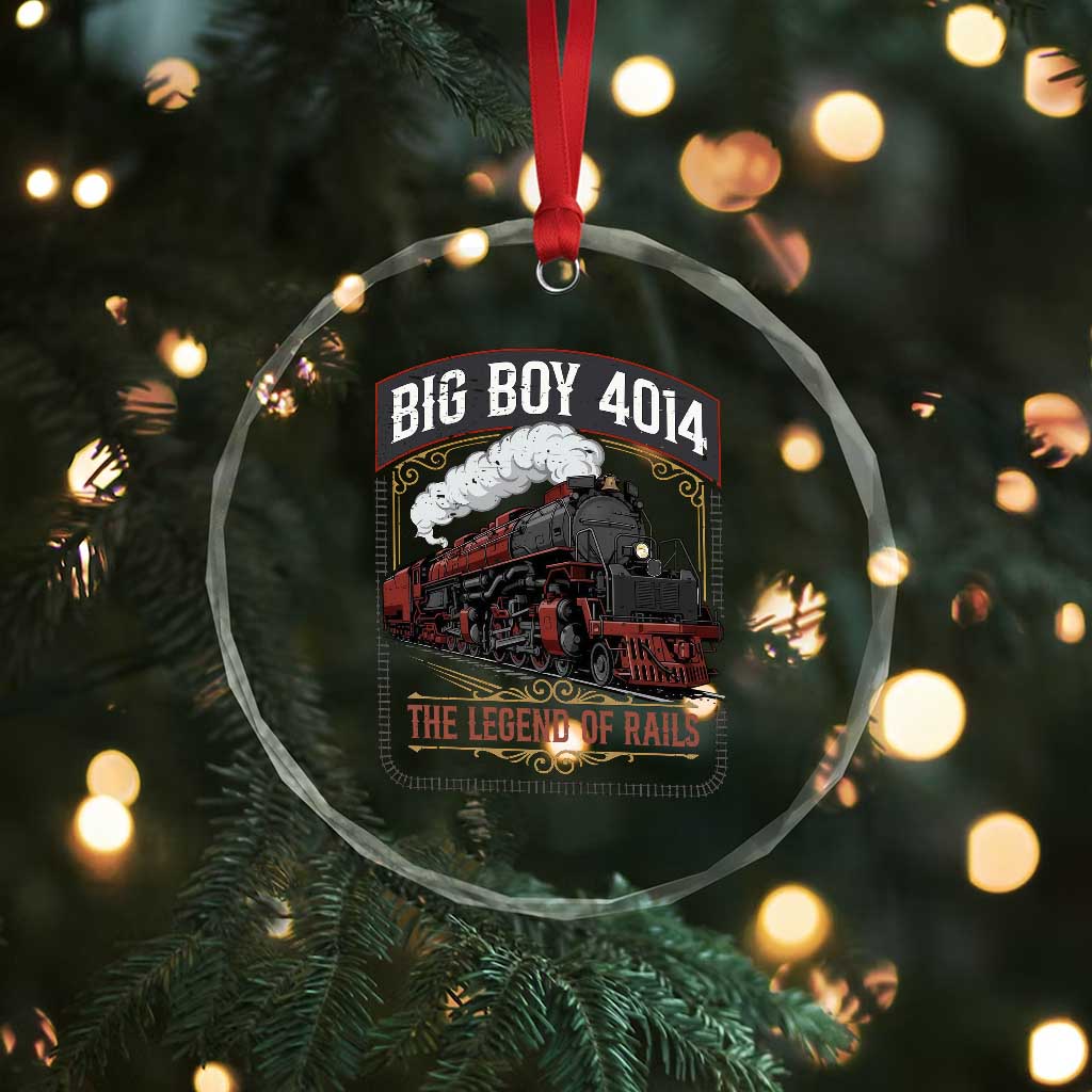Retro Emblem Classic Steam Train Crystal Glass Ornament Locomotive Heritage Pride Legend of the Rails