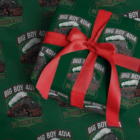 Retro Emblem Classic Steam Train Wrapping Paper Roll Locomotive Heritage Pride Legend of the Rails