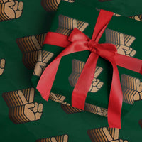 Retro Equality for All Wrapping Paper Roll Peace Sign V Fingers Skin Tone Hands Vintage - Wonder Print Shop