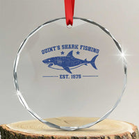 Retro Fisher Birthday Crystal Glass Ornament Vintage Quints Shark Fishing 1975 - Wonder Print Shop