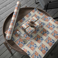 Retro Floral Protest Abolish Ice Wrapping Paper Roll No Human is Illegal Peaceful Pro-Immigrant