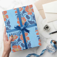 Retro Floral Protest Abolish Ice Wrapping Paper Roll No Human is Illegal Peaceful Pro-Immigrant