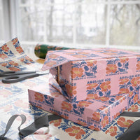 Retro Floral Protest Abolish Ice Wrapping Paper Roll No Human is Illegal Peaceful Pro-Immigrant