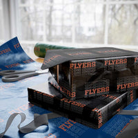 Retro Flyers Name Script Style Wrapping Paper Roll Vintage Distressed Graphic Sports Fan Pride