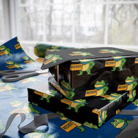 Retro Frog Resist Wrapping Paper Roll Free Portland Oregon Funny Cartoon Graphic - Wonder Print Shop