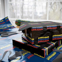 Retro Groovy Ecuador Wrapping Paper Roll Proud Ecuadorian Heritage