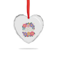 Retro Groovy Free Portland Heart Crystal Glass Ornament Oregon Freedom Fighter Peaceful Hippie 70s Style - Wonder Print Shop