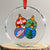 Retro Groovy Merry Christmas Ornament Ho Ho Ho Crystal Glass Ornament TS02