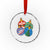 Retro Groovy Merry Christmas Ornament Ho Ho Ho Crystal Glass Ornament TS02