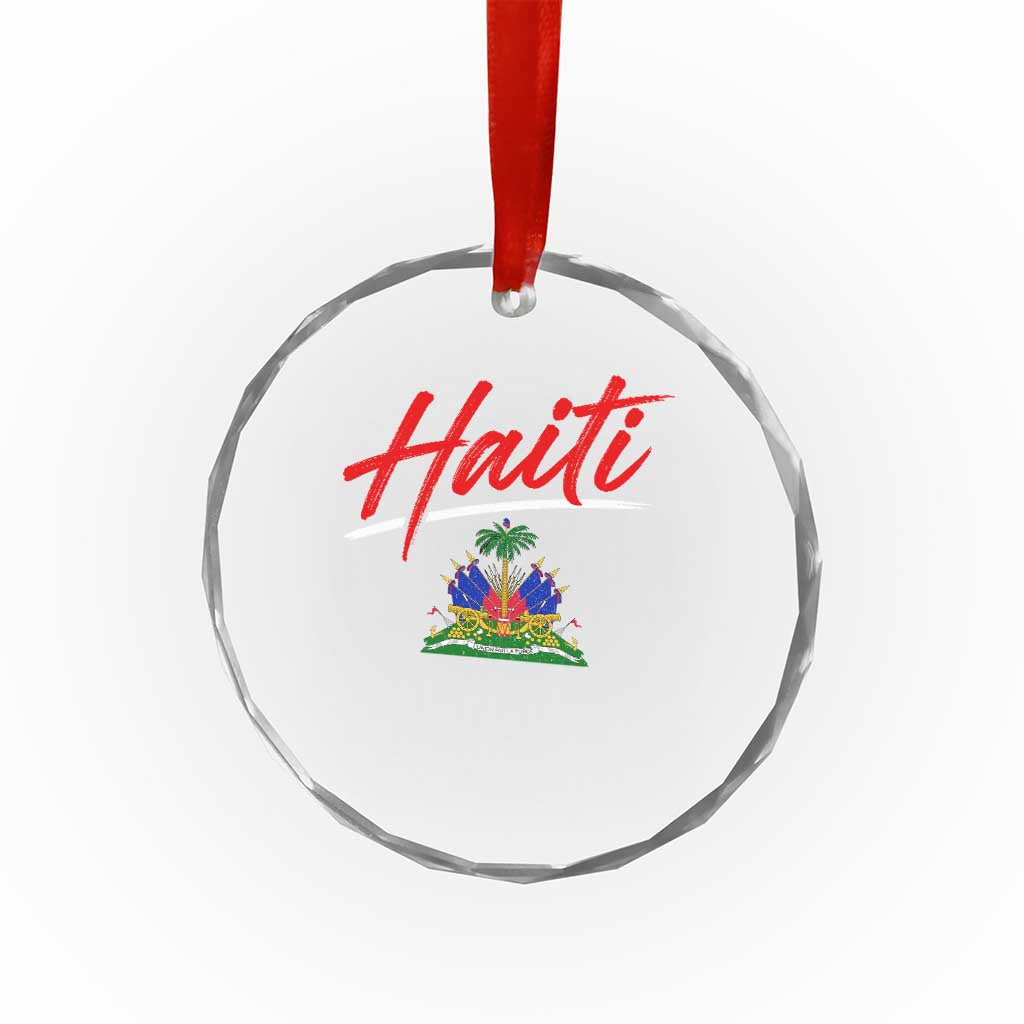 Retro Haiti Crystal Glass Ornament Haitian Gift Ayiti Roots