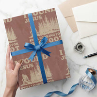 Retro I Found Jesus Still Looking Bigfoot Wrapping Paper Roll Vintage Sasquatch Believer Funny Christian Humor