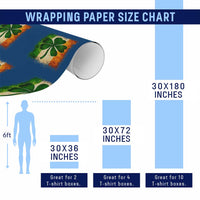 Retro Ireland Shamrock Irish Flag St Patricks Day Wrapping Paper Roll