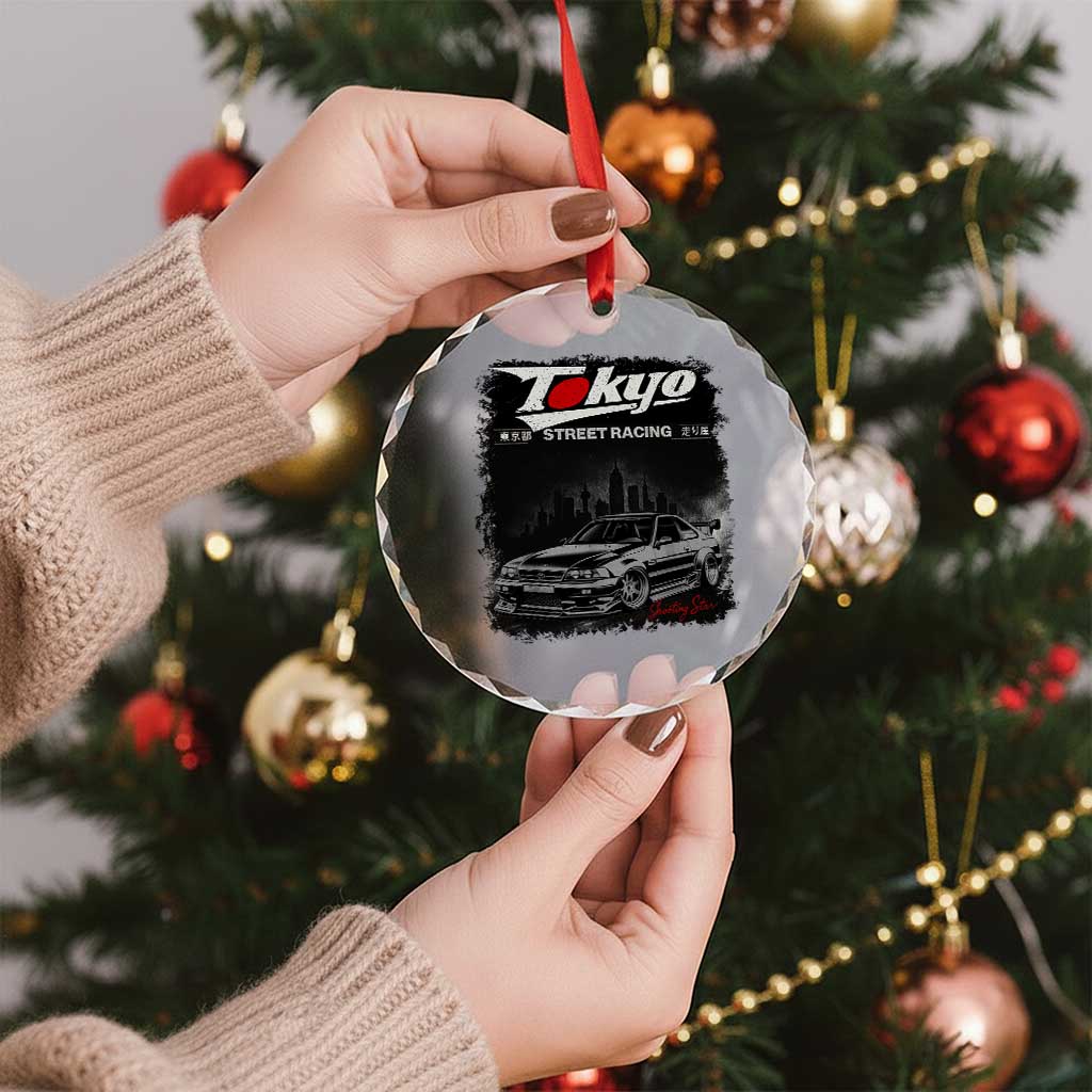 Retro JDM Drift Car Crystal Glass Ornament Japanese Tokyo Japan Drifting Race Car TS10