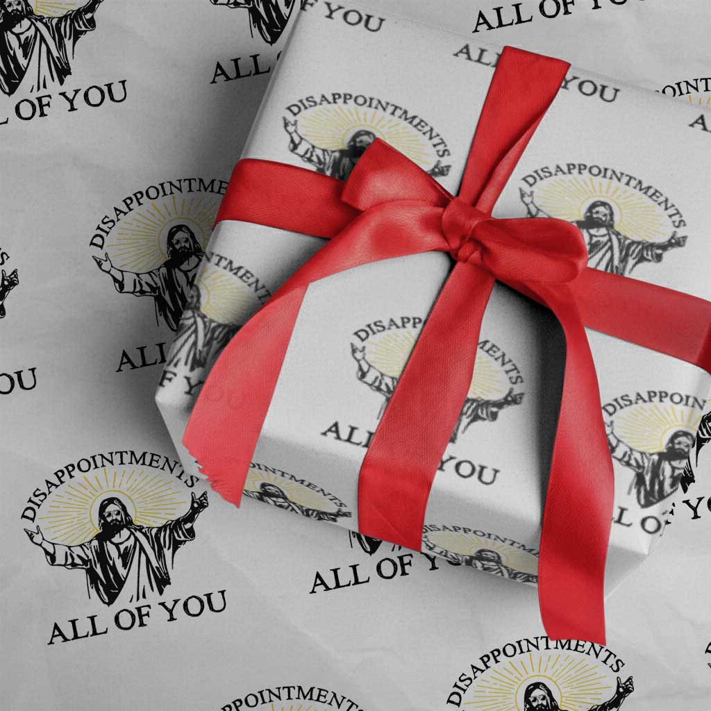 Retro Jesus Meme Wrapping Paper Roll Disappointments All Of You
