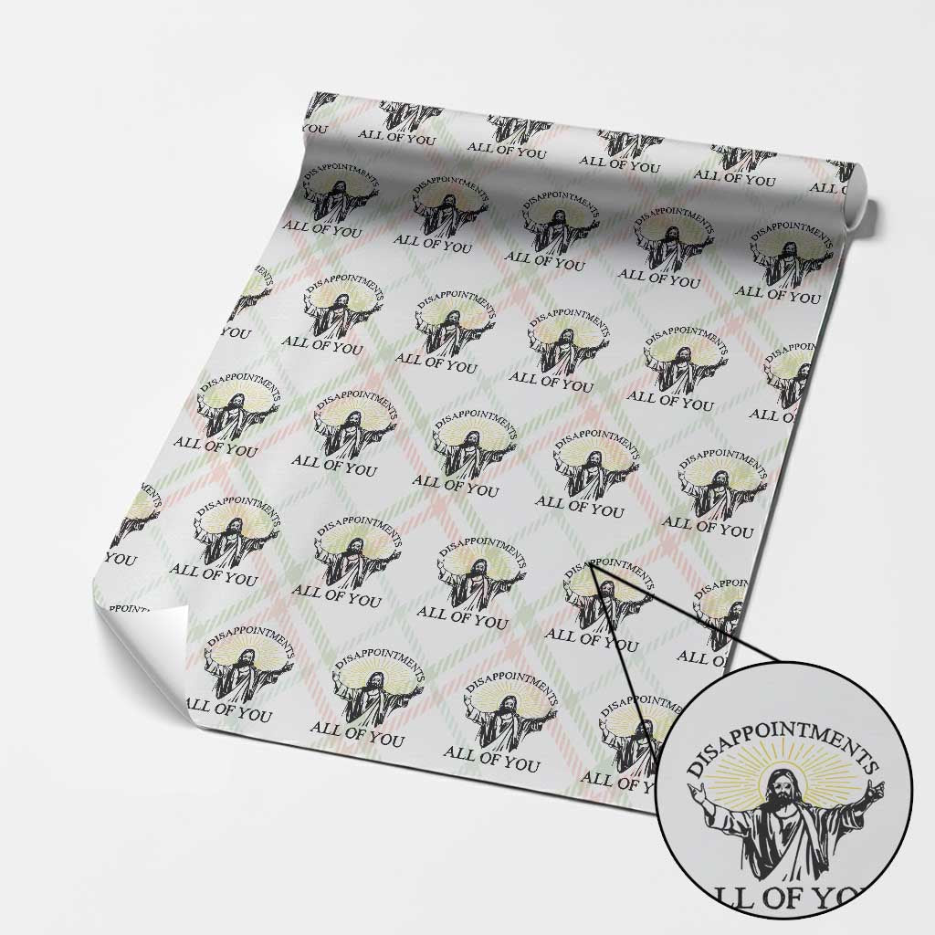 Retro Jesus Meme Wrapping Paper Roll Disappointments All Of You