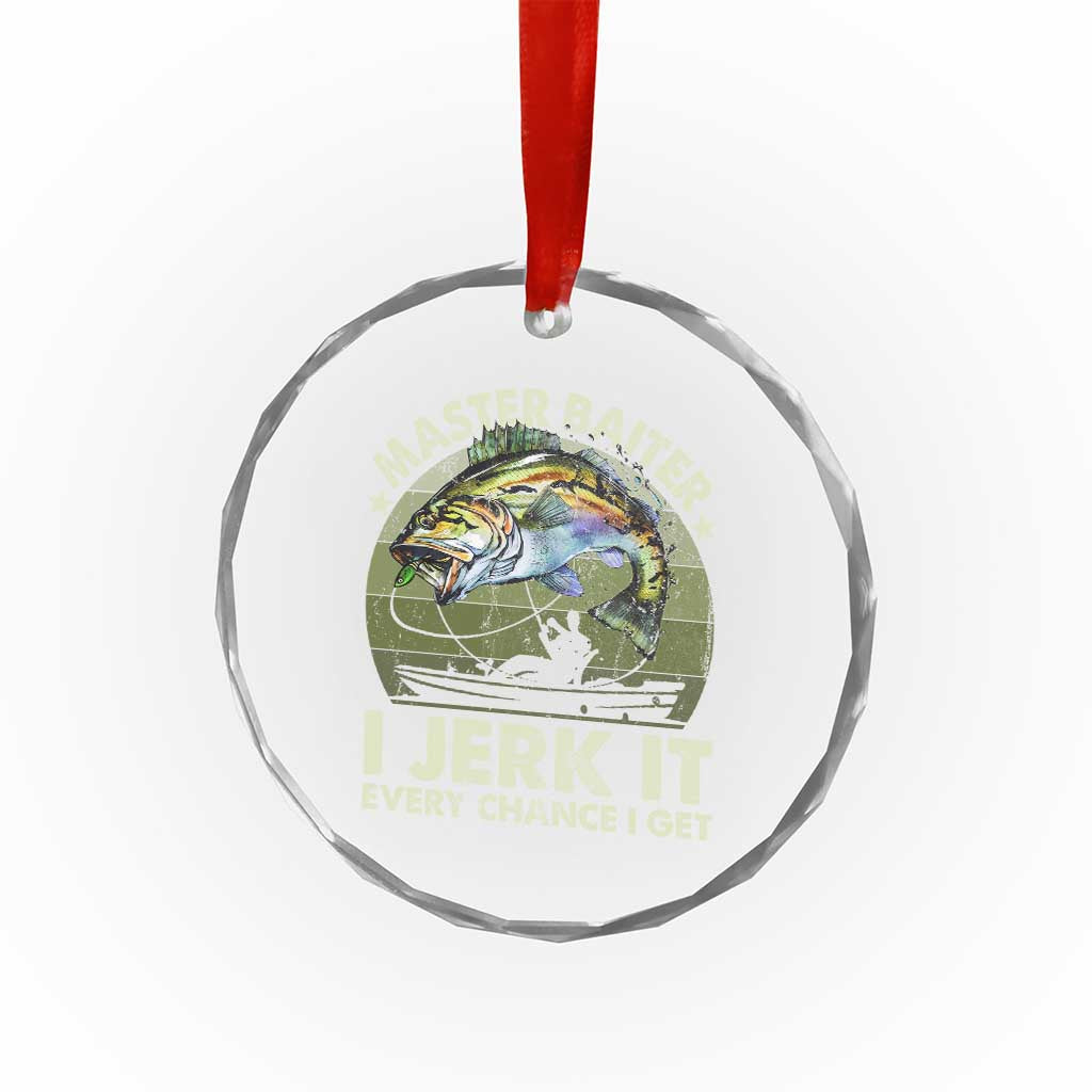 Retro Master Baiter Crystal Glass Ornament Funny Bass Fishing Fisher TS10