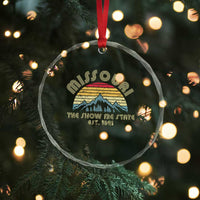 Retro Missouri The Show Me State USA America Souvenir Gift Crystal Glass Ornament The Show Me State USA America Souvenir