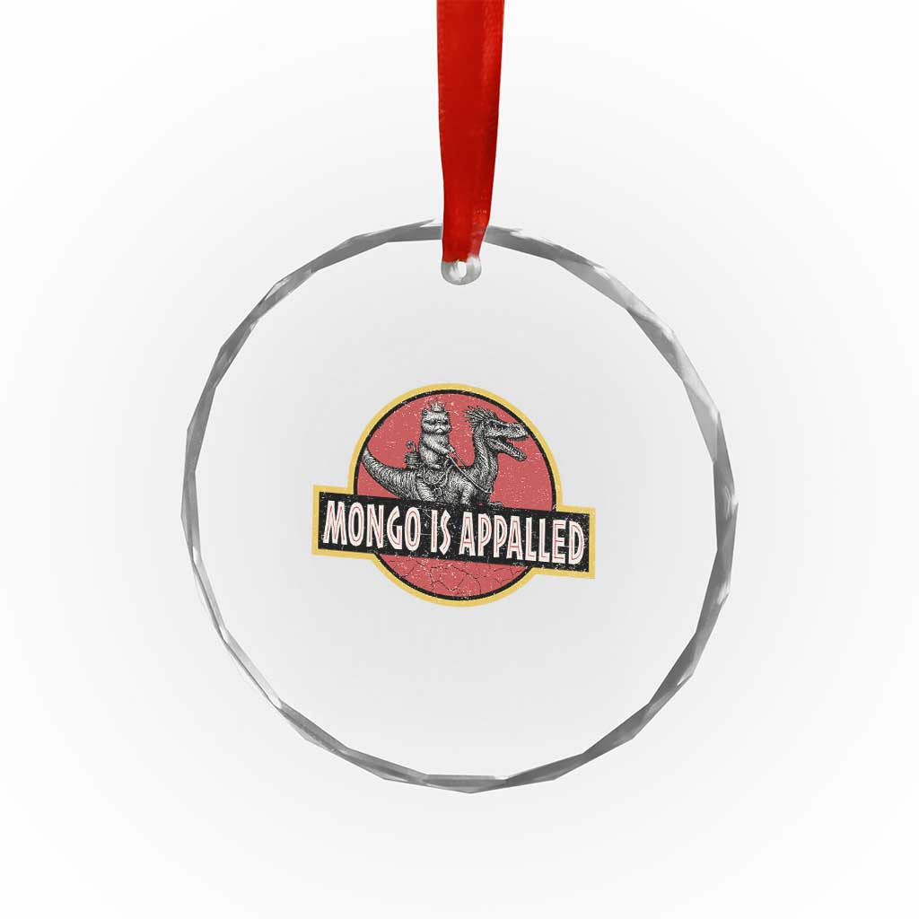 Retro Mongo is Appalled Crystal Glass Ornament Princess Donut and Mongo Book Lover
