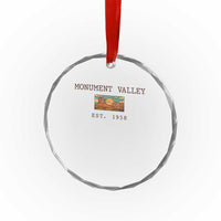 Retro Monument Valley Arizona Sunset Established 1958 Crystal Glass Ornament Southwest Desert Road Trip Eagle Nature Souvenir