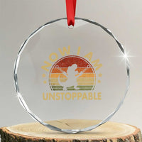 Retro Now I Am Unstoppable Crystal Glass Ornament Funny Dinosaur Dino Gifts Vintage