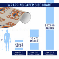 Retro Oklahoma City Basketball Wrapping Paper Roll Vintage OKC Since 1967 Hoops Lover Sports Fan - Wonder Print Shop