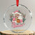 Retro Pink Santa Crystal Glass Ornament Tis The Season Feliz Navidad Latin America Mexican Christmas - Wonder Print Shop