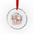 Retro Pink Santa Crystal Glass Ornament Tis The Season Feliz Navidad Latin America Mexican Christmas - Wonder Print Shop