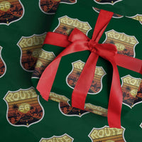 Retro Route Highway 66 Wrapping Paper Roll Vintage Americana Road Trip