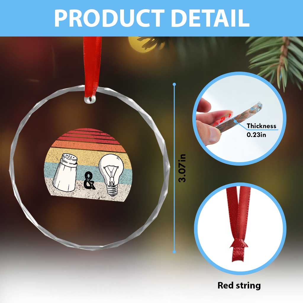 Retro Salt And Light Be Ye Salt Christian Crystal Glass Ornament - Wonder Print Shop