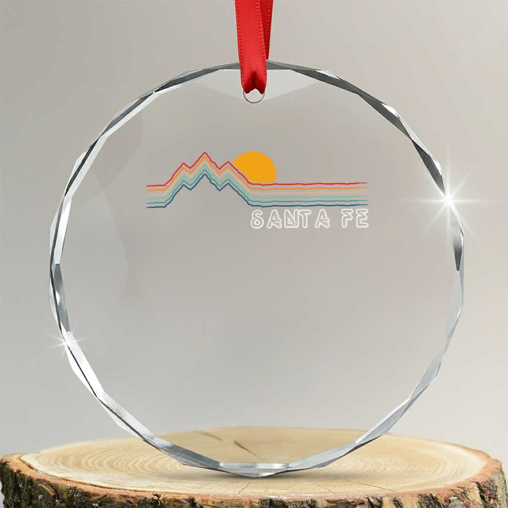 Retro Santa Fe New Mexico Crystal Glass Ornament