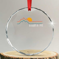 Retro Santa Fe New Mexico Crystal Glass Ornament