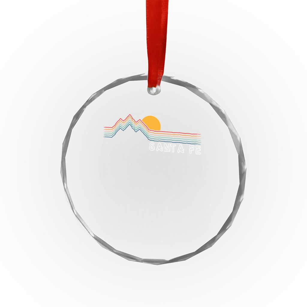 Retro Santa Fe New Mexico Crystal Glass Ornament