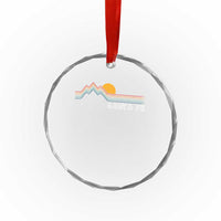 Retro Santa Fe New Mexico Crystal Glass Ornament