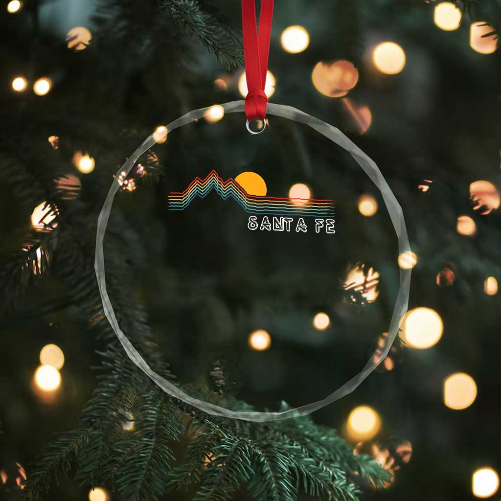 Retro Santa Fe New Mexico Crystal Glass Ornament