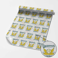 Retro Savannah Baseball Est. 2016 Wrapping Paper Roll Funny Banana and Ball Vintage Sports - Wonder Print Shop