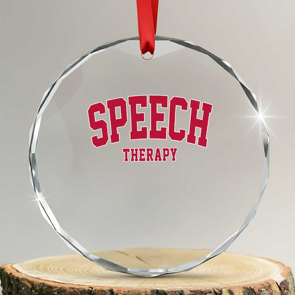 Retro Speech Therapy Crystal Glass Ornament Special Education Therapist Teacher Appreciation