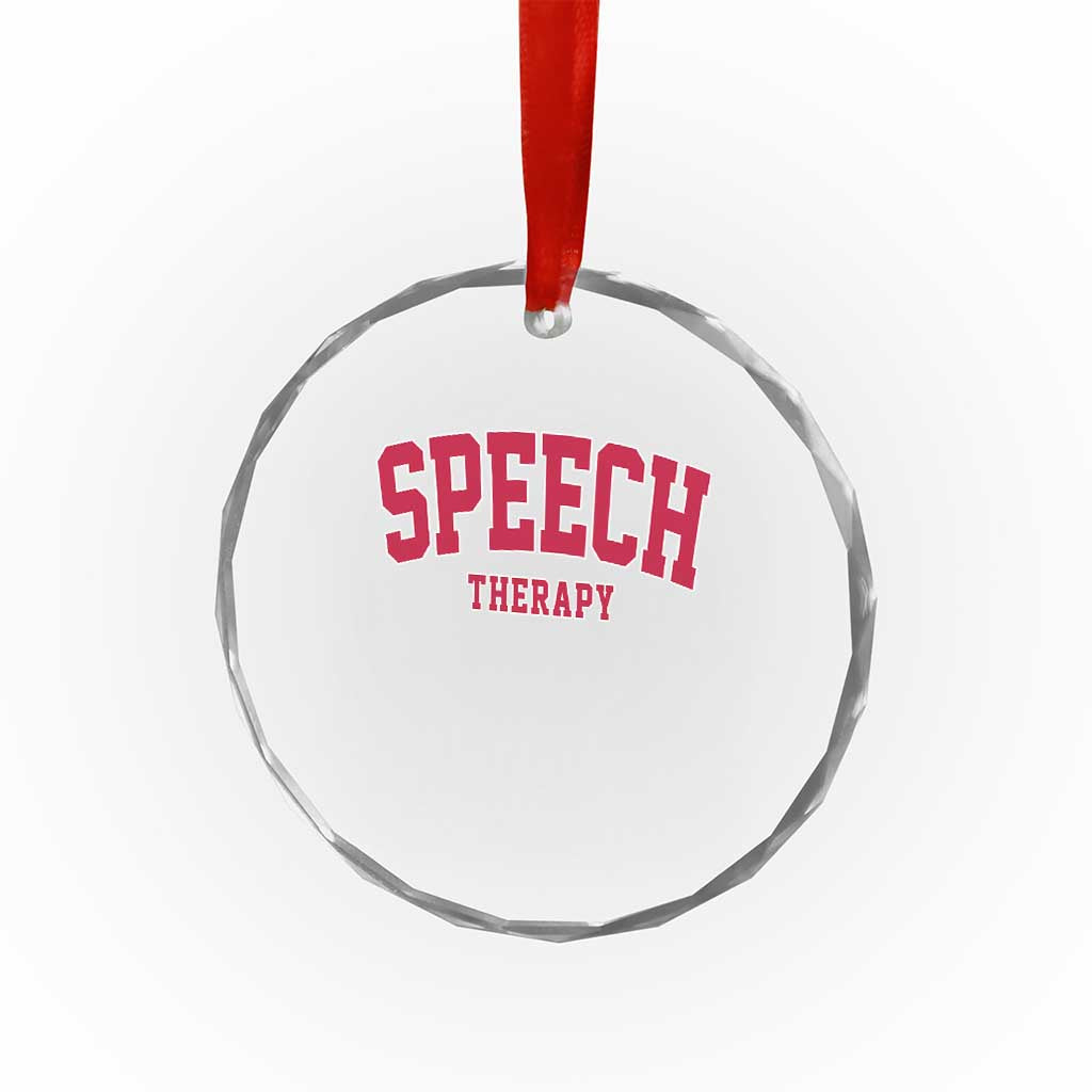 Retro Speech Therapy Crystal Glass Ornament Special Education Therapist Teacher Appreciation