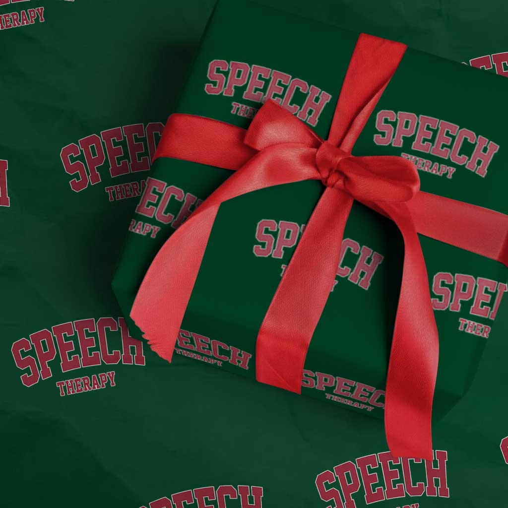 Retro Speech Therapy Wrapping Paper Roll Special Education Therapist Teacher Appreciation
