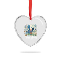 Retro Strong Texas Heart Crystal Glass Ornament Bluebonnets Longhorn Cowboy Western Pride - Wonder Print Shop
