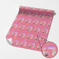 Retro Sunset Chupacabra Easter Egg Hunt Wrapping Paper Roll Cryptid Lover Gift