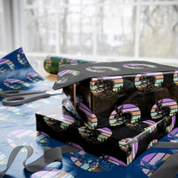 Retro Sunset Chupacabra Easter Egg Hunt Wrapping Paper Roll Cryptid Lover Gift