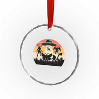 Retro Sunset Cryptid Squad Crystal Glass Ornament Cryptid Lover Gift
