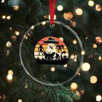 Retro Sunset Cryptid Squad Crystal Glass Ornament Cryptid Lover Gift