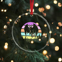 Retro Sunset Mothman Easter Egg Hunt Crystal Glass Ornament Cryptid Lover Gift