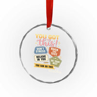 Retro Test Day Motivation You Got This Crystal Glass Ornament Rock The Test Believe In You Inspirational Teacher
