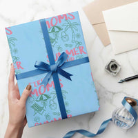 Retro Tired Moms Summer Club Wrapping Paper Roll Funny Mama Beach Vacation Gift
