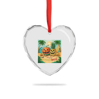 Retro Tropical Summerween Heart Crystal Glass Ornament Halloween Summer Beach Cocktail Boo - Wonder Print Shop